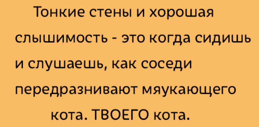 Анекдот про соседей и слышимость. Замуж страшно выходить. Статусы про чудо. Актуальные мемы. Нравится жить.
