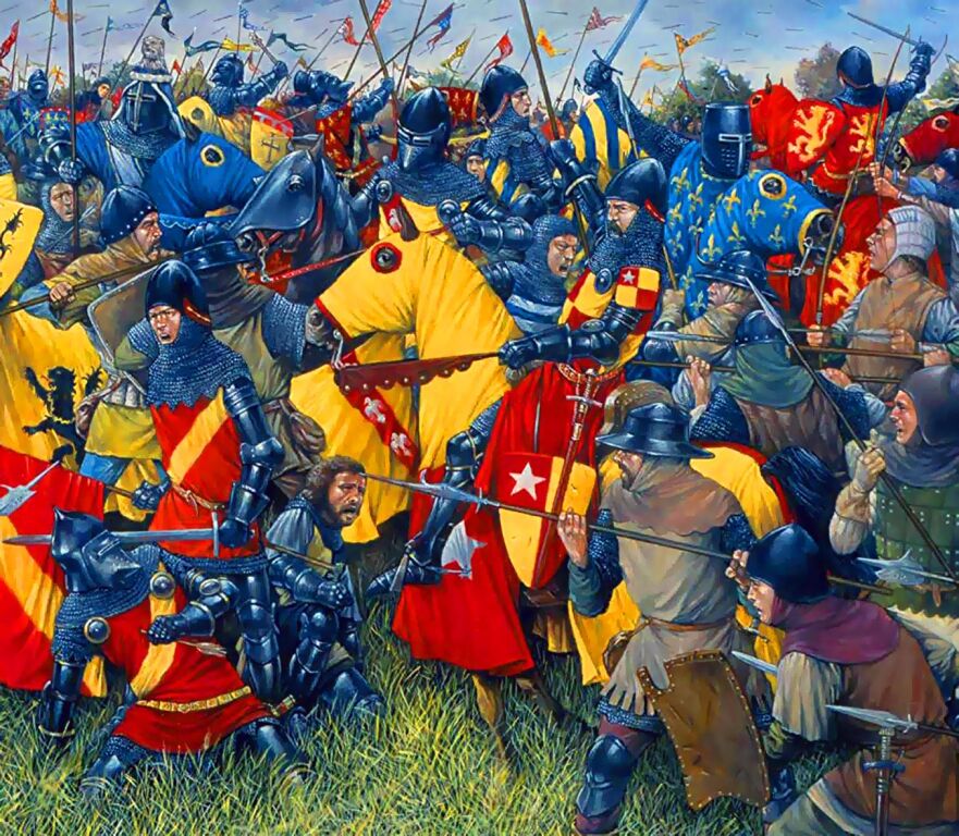 Битва при Креси 1346. Битва при Азенкуре 1415. Battle of making