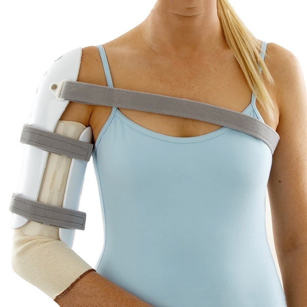 Иммобилизация лонгетой. Бандаж плечевой Ottobock Shoulder support 7126. Перелом плечевой кости иммобилизация ортез. Фиксатор при переломе плечевой кости.