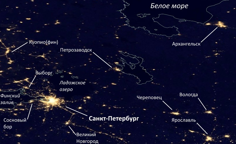 Карта великого новгорода со спутника в реальном