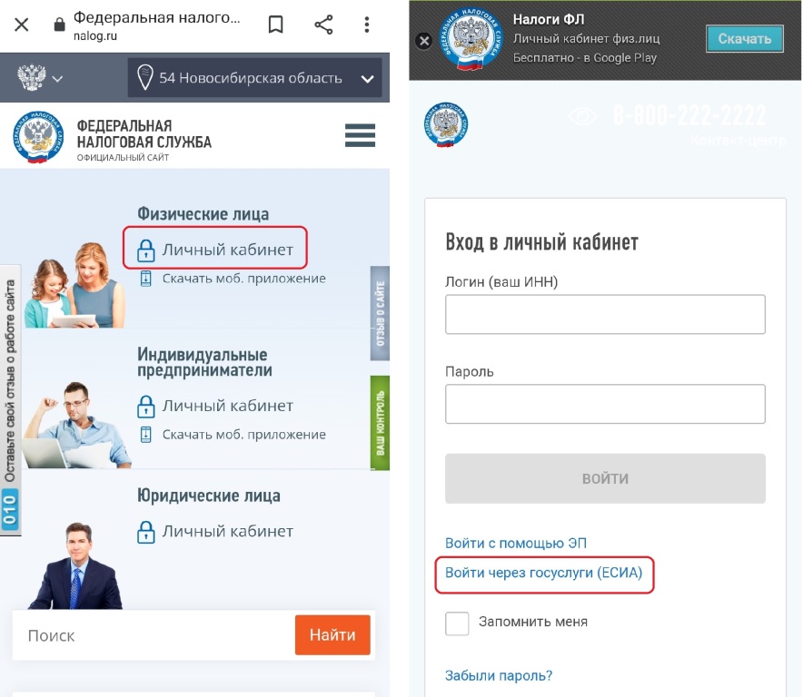 Фнс через госуслуги есиа