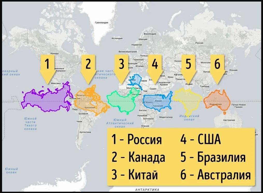 Куда и насколько. Реальные Размеры стран площадь. Размеры стран по сравнению с Россией на карте. Реальные рахмеры старн.