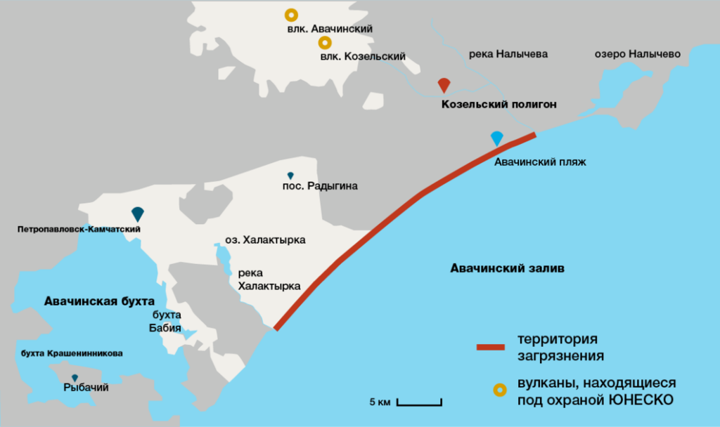 Тихий океан камчатка карта