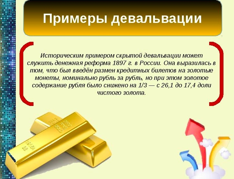 Девальвация простыми словами пример