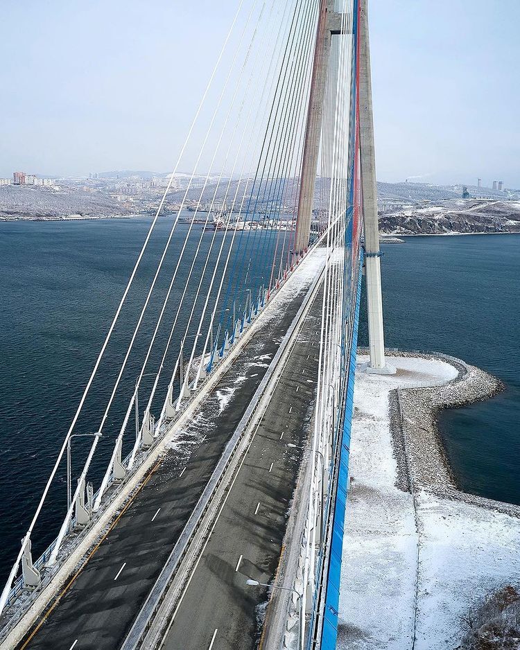 Фото мост на остров русский во владивостоке
