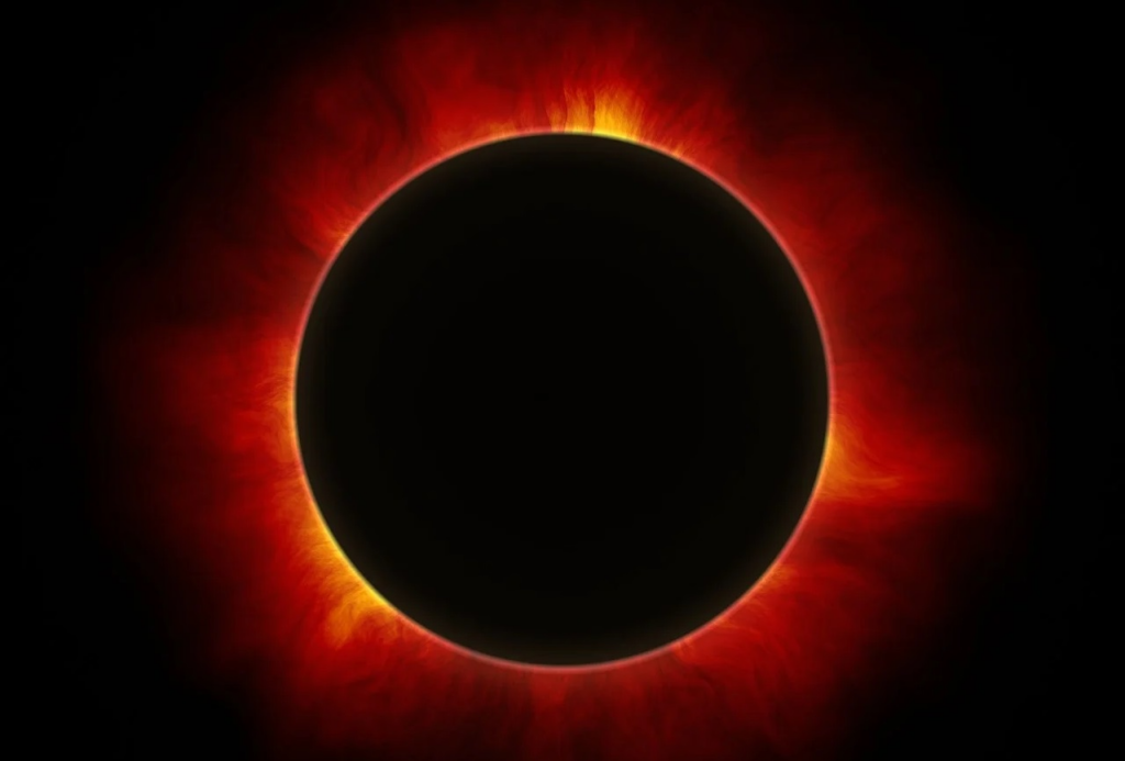 Eclipse Solar затмение. Кольцеобразное солнечное затмение. Солнечная хромосфера. Затмение 2023.