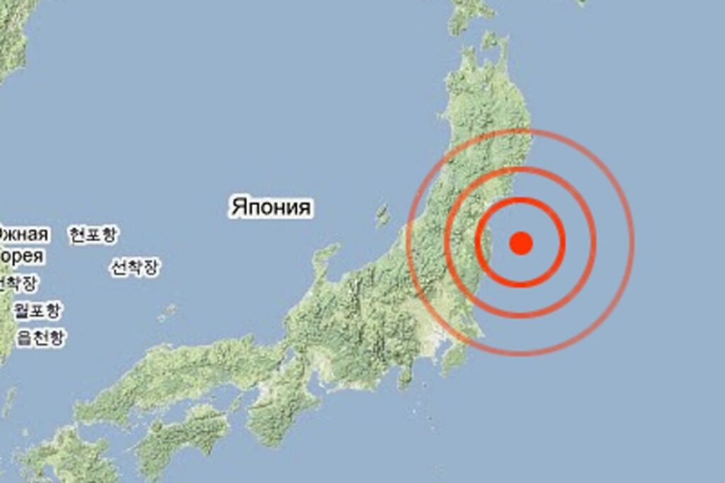 Карта землетрясений в японии