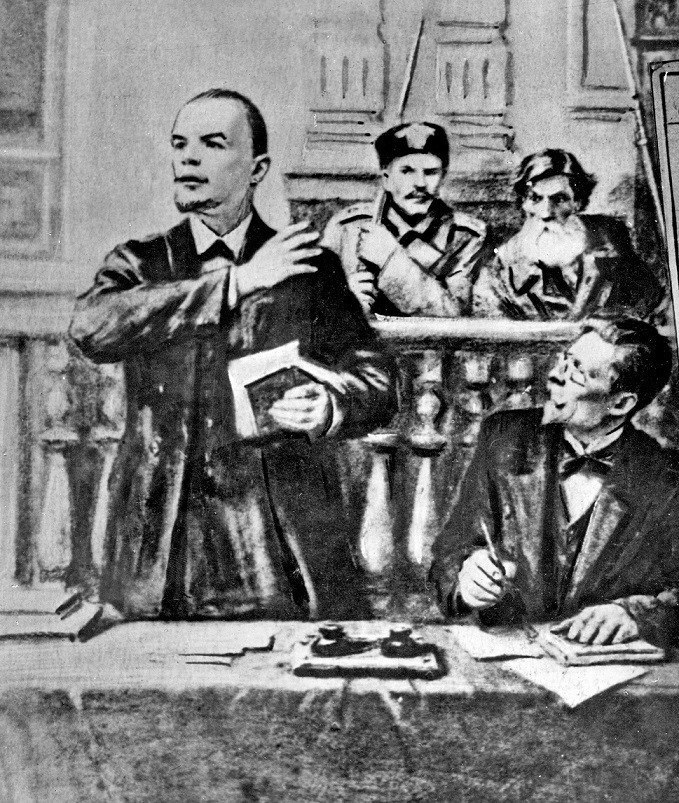 Ленин в университете картина