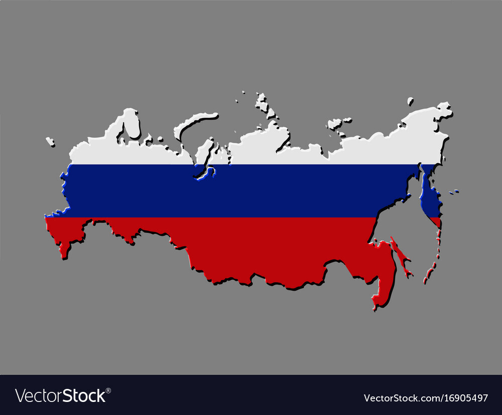 Карта россии в виде флага россии