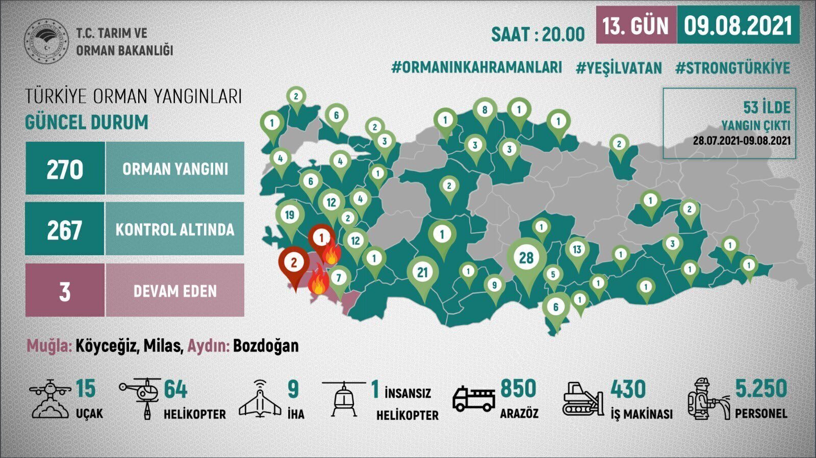 Турция горит: новости 11 и 12 августа 2021 - карта лесных пожаров в Турции. Стоит ли ехать на отдых?