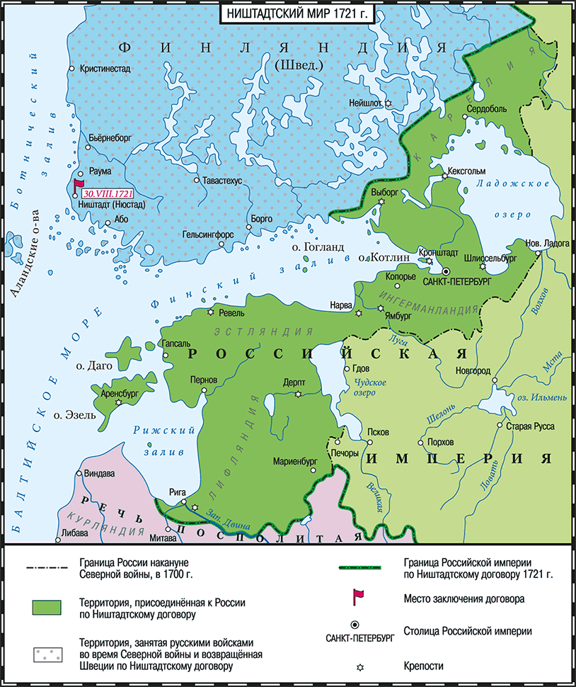 Ништадтский договор карта