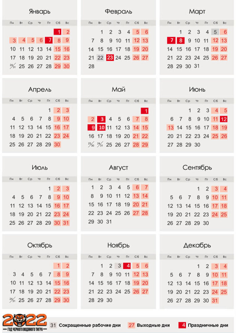 Праздничные и выходные дни в 2022 году: производственный календарь, праздники в регионах РФ