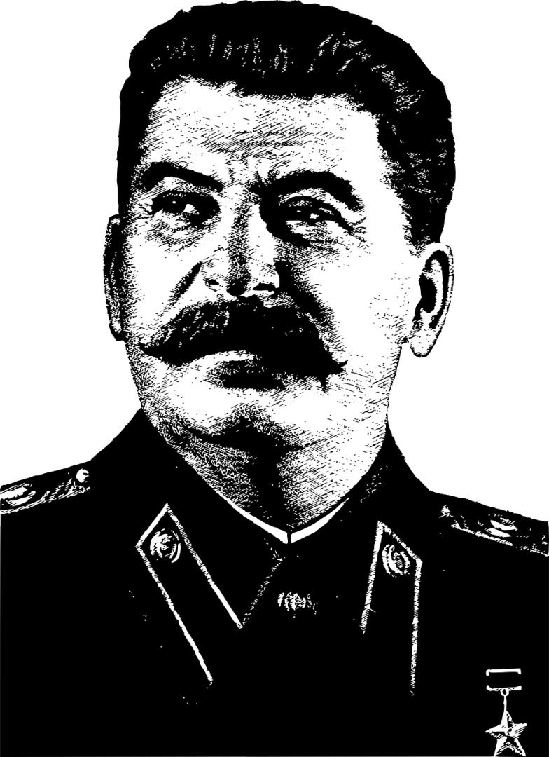 Сталин чб рисунок