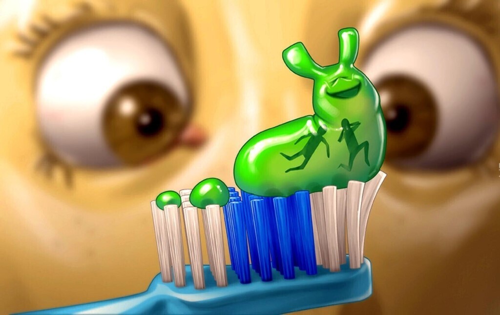 Фото микробов на зубах для детей