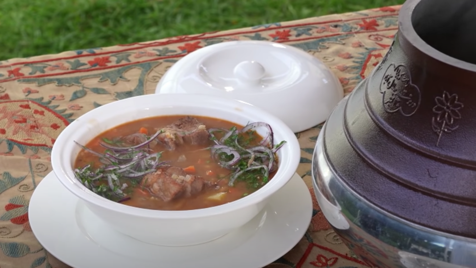 Суп в афганском казане на плите рецепт с фото