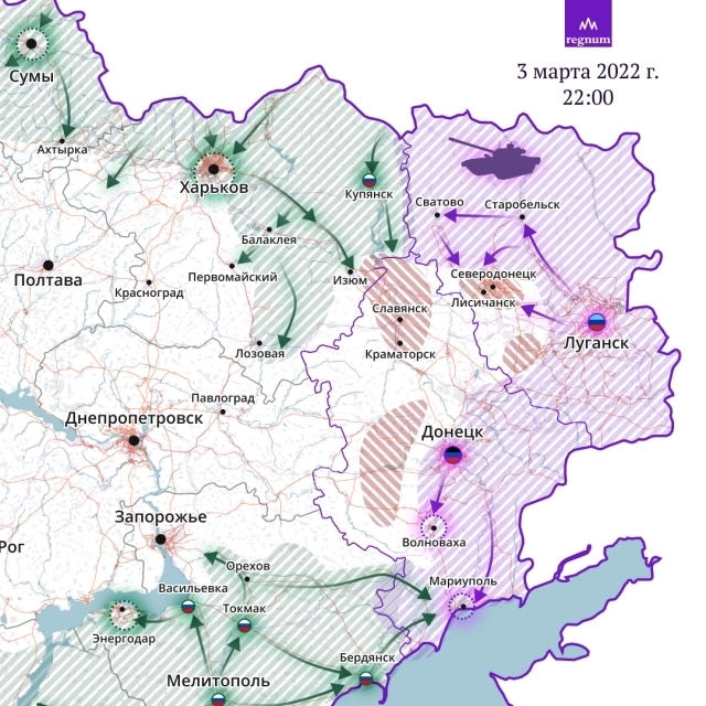 Карта боевых действий апрель 2022