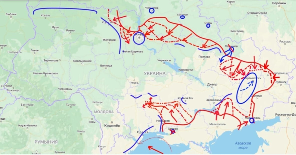 Киев карта боевых действий