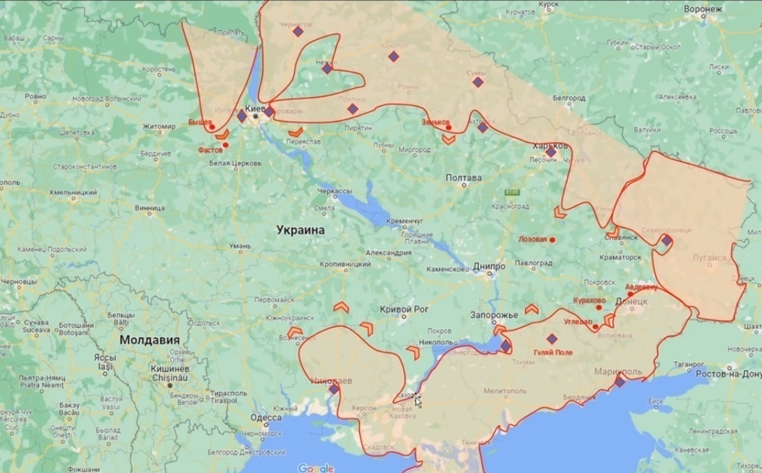 Карта спецоперации на украине на сегодня в реальном времени с городами и поселками подробная