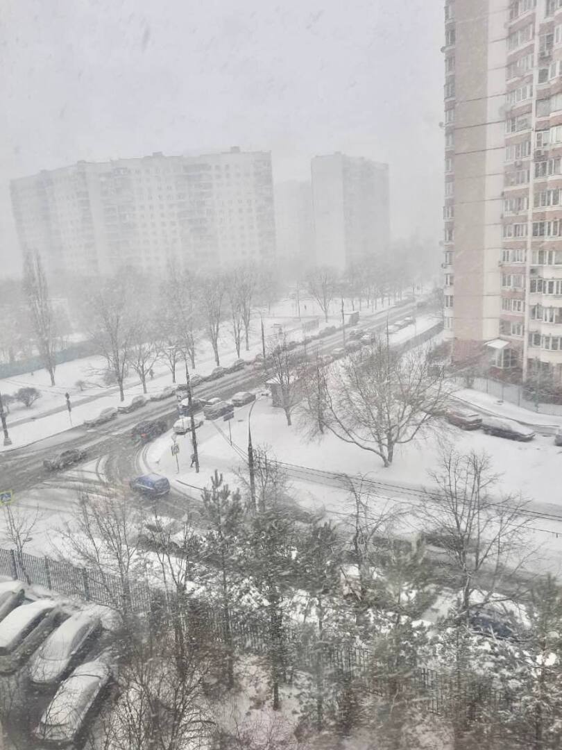 Суровый московский апрель.