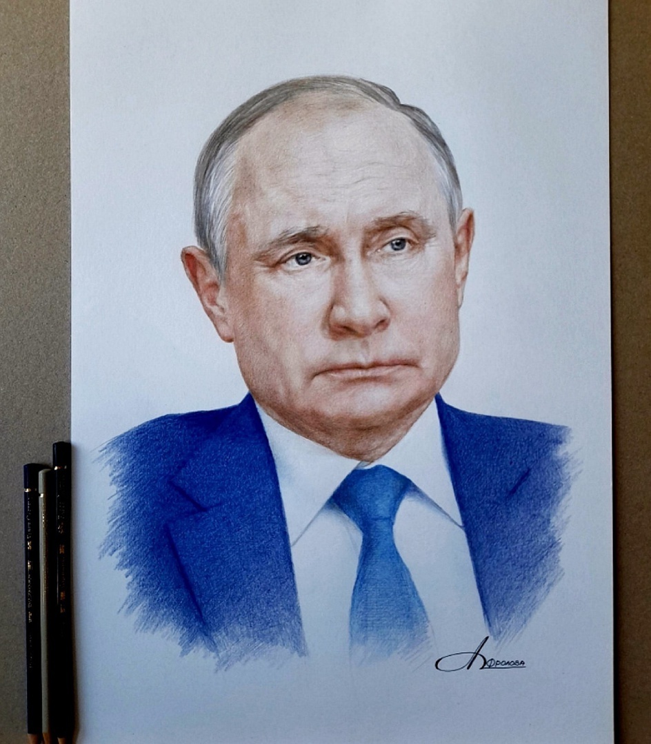 Рисунок Путина карандашом