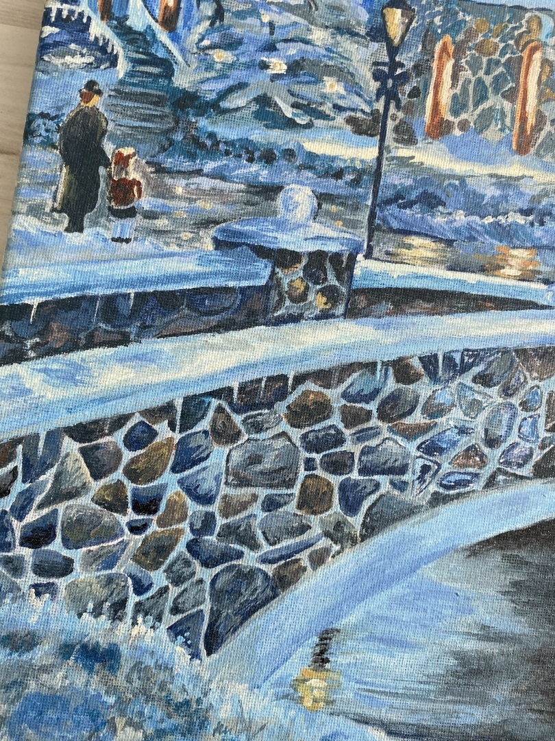 Картина Зимний вечер, художники 2022