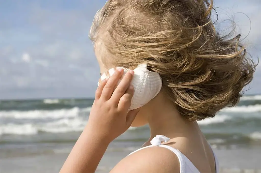Что слышит человек, когда подносит морскую раковину к уху?