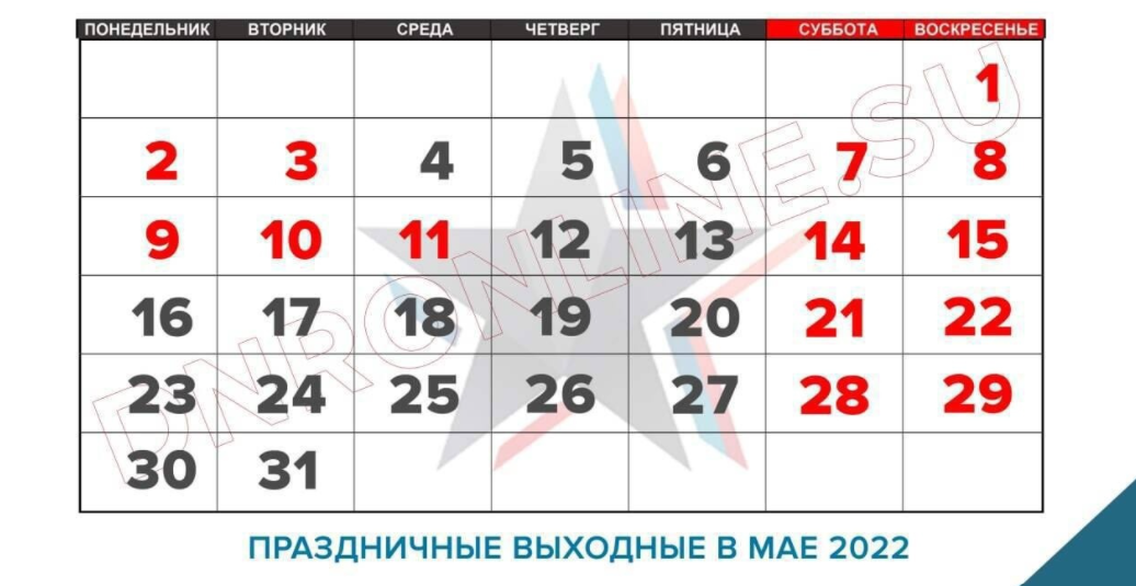 Минтруд пояснил как мы будем отдыхать в Мае 2022г. Официальная информация по вопросу - "майские праздники продлят с 1 по 10 мая включительно?"