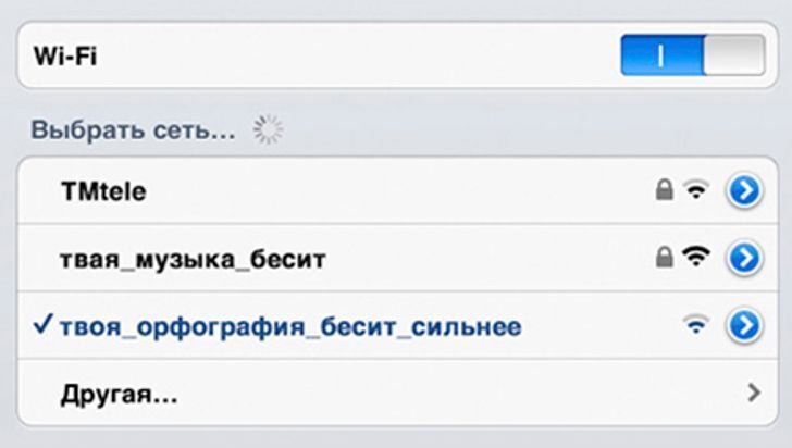 15 названий Wi-Fi-сетей от гениев народного творчества