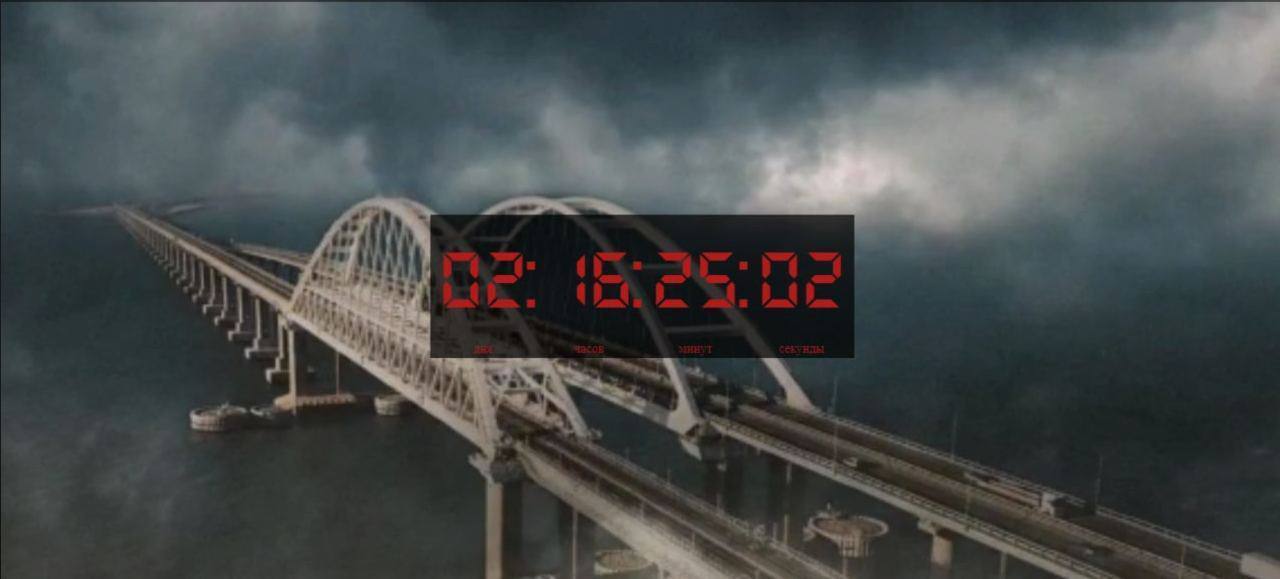 Крымская полиция начала проверку сайта "Крымский мост падёт" с таймером обратного отсчета.