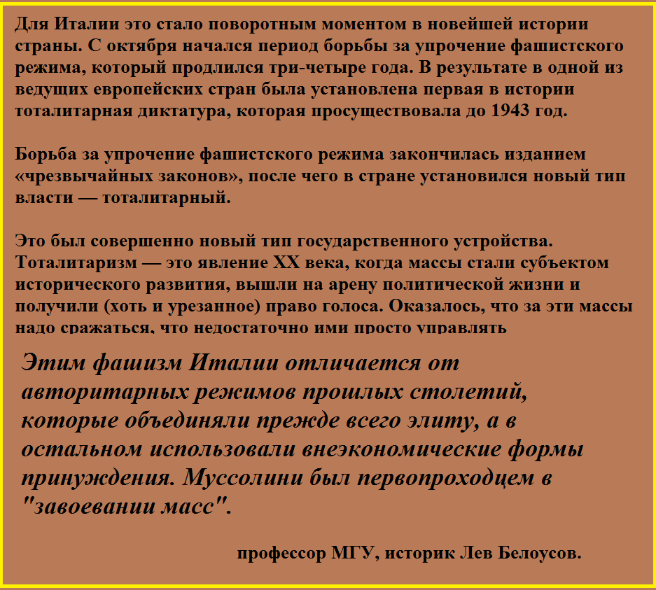 Фашизм в отдельно взятой Италии. Вторая часть.