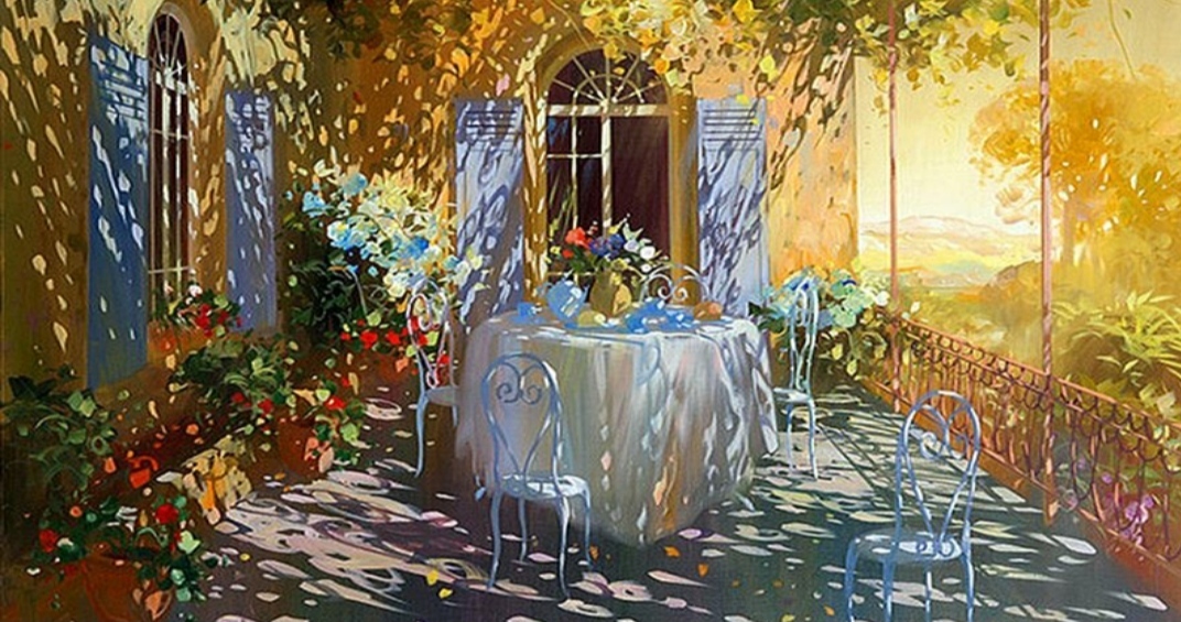 Солнце в картинах французского художника Лорана Парселье.