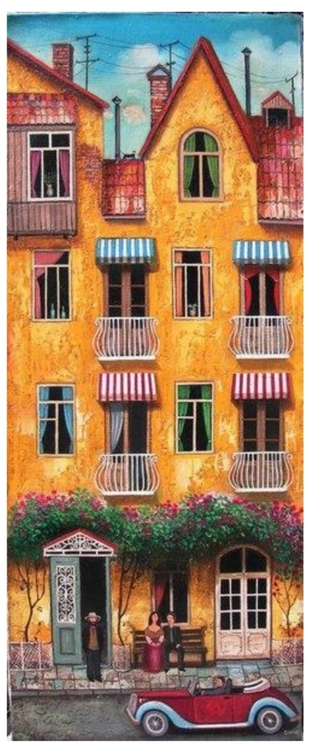 В стиле примитивизм. Как Вам картины Давида Мартиашвили?