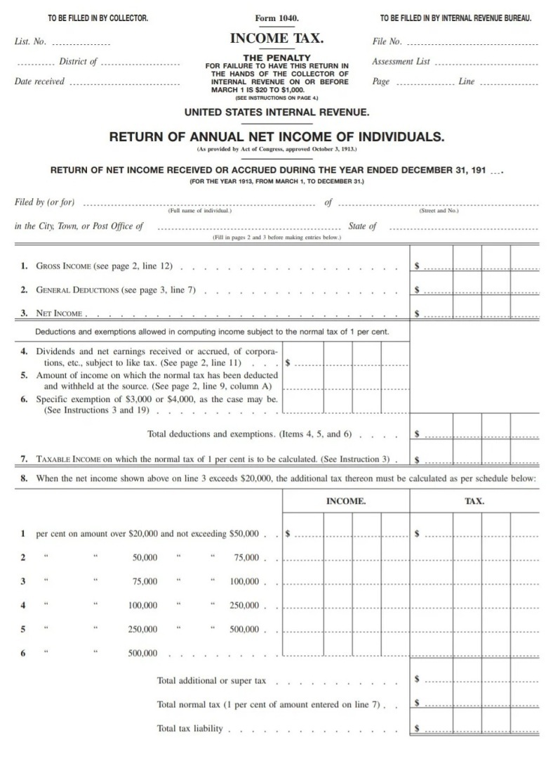 Американские проекты 1913: Федеральный резерв и Служба внутренних доходов