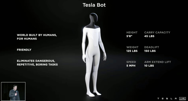 Илон Маск заявил, что до конца сентября Tesla, вероятно, будет иметь рабочий прототип робота-гуманоида Optimus