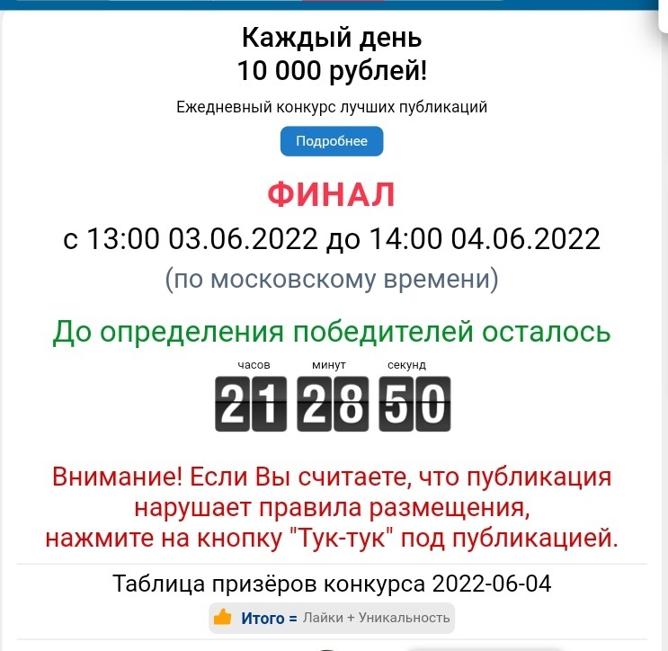 Кому то "фора" дается в отборочном туре? учитывая время его начала, лайки..