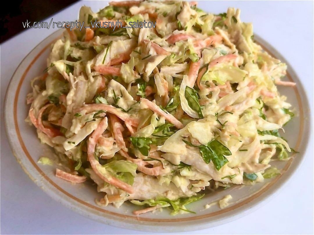 Салат с курицей и морковью по-корейски