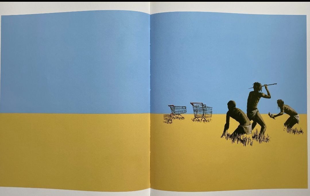 Это альбом художника Бэнкси, он явно, что-то знал!)