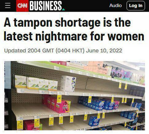 В Америке заканчиваются женские прокладки