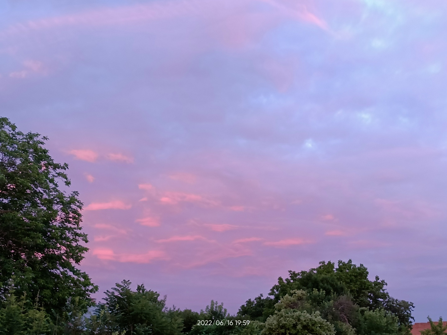 Красивый вечерний закат.