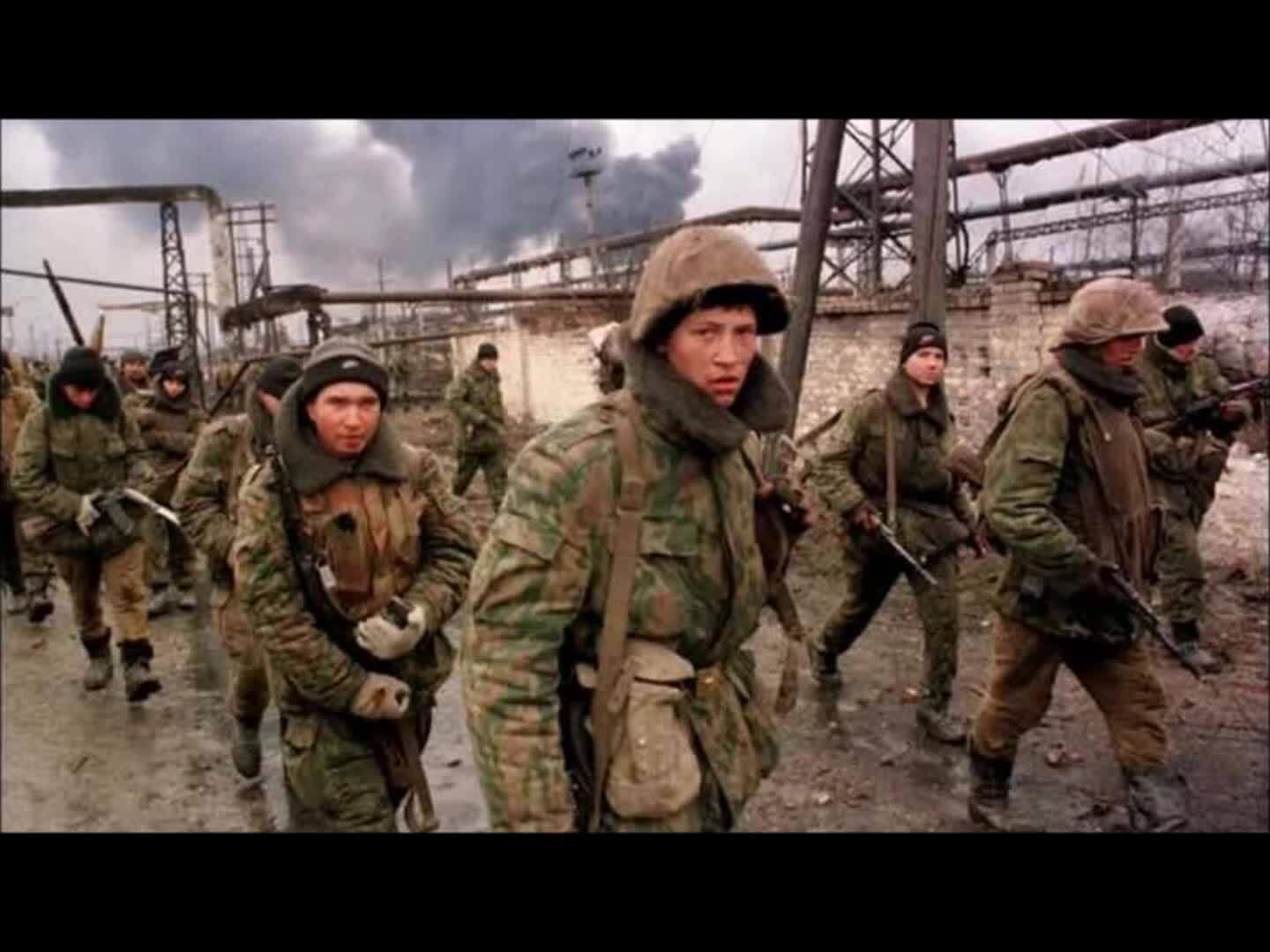 Российские солдаты в Грозном 1995