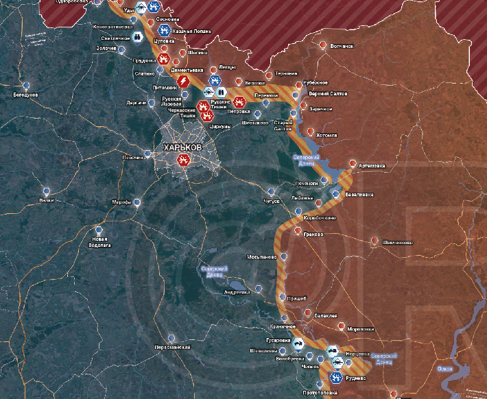 Карта боев в харьковской области