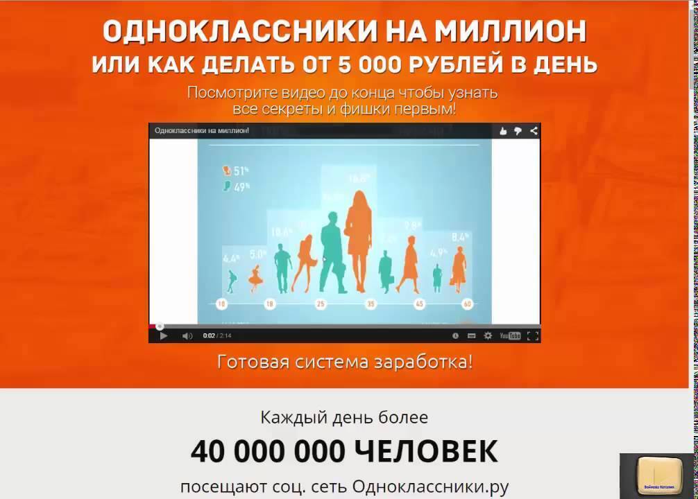 Как заработать первый миллион в Одноклассниках