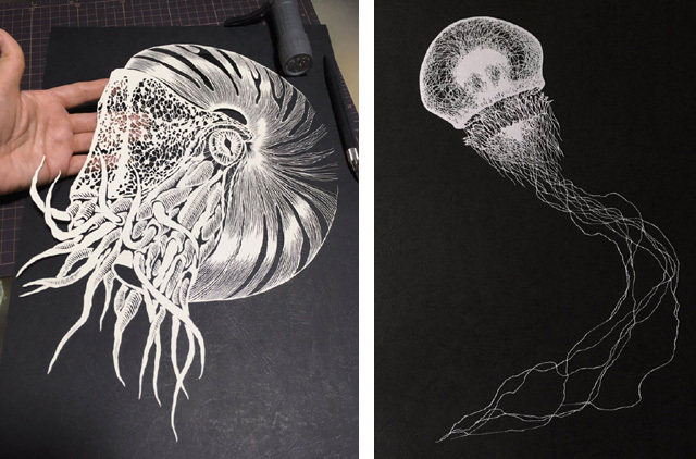 Шедевры с помощью ножа и бумаги