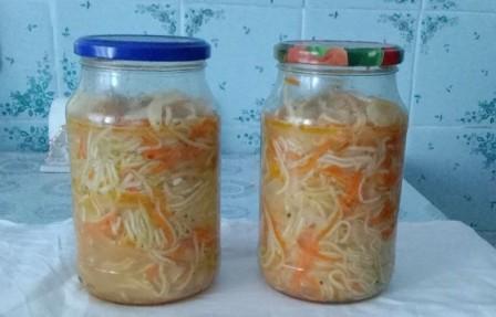 Кабачки по корейски - очень вкусная заготовка на зиму