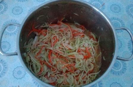 Кабачки по корейски - очень вкусная заготовка на зиму