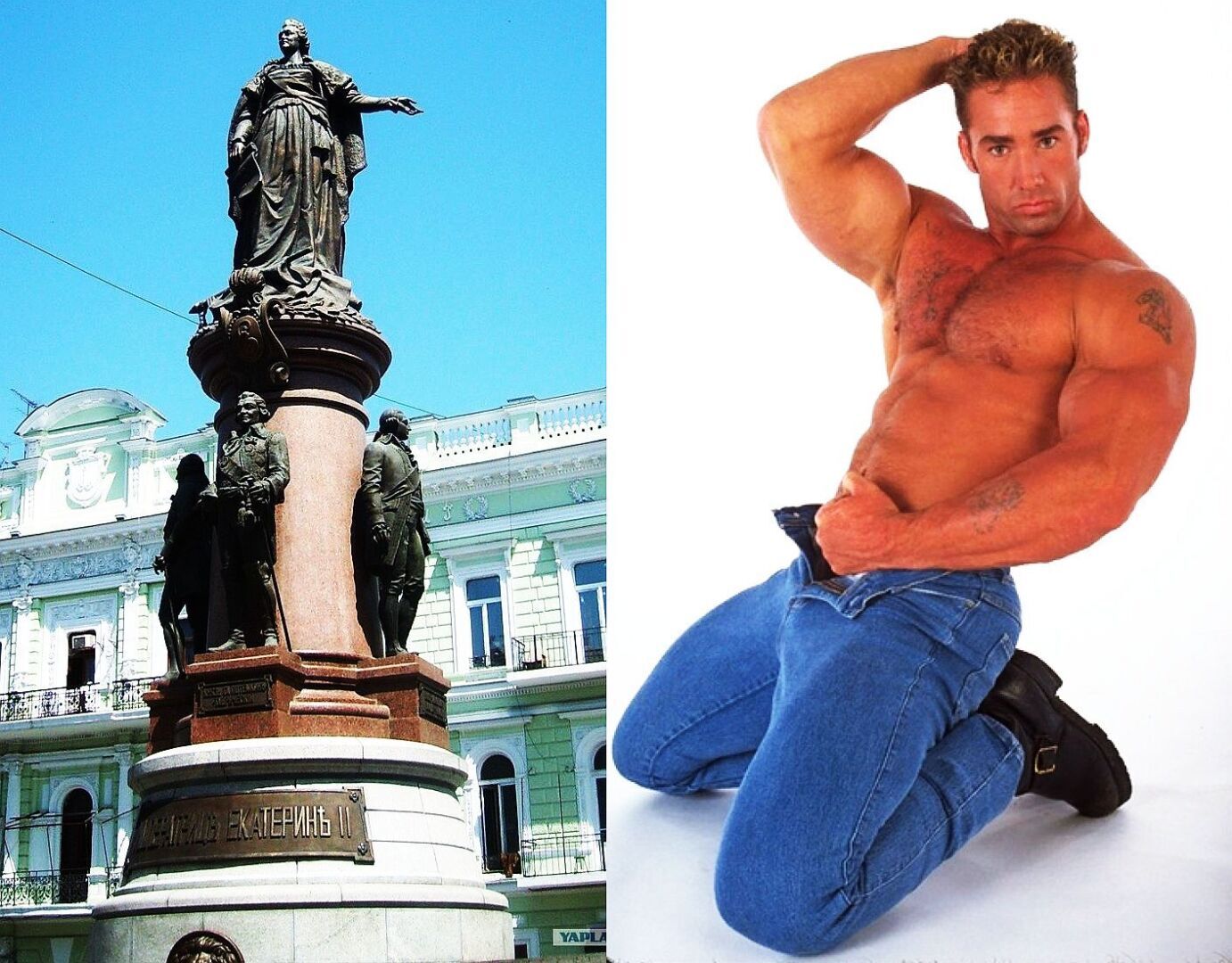 25 000 подонков: в Одессе хотят заменить памятник Екатерине II на статую американского порноактёра-гея. Что это - ненависть или безумие?