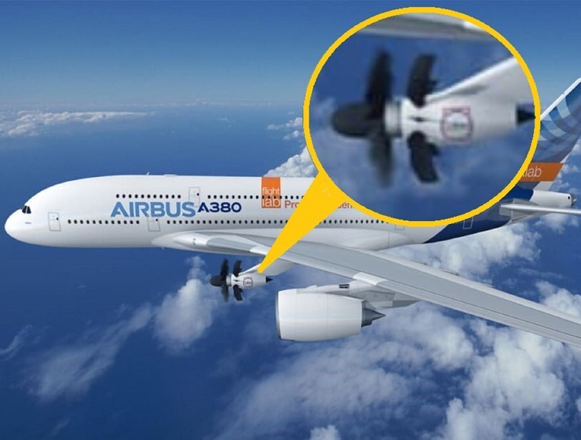 Это шутка? Приделали огромный вентилятор под А380