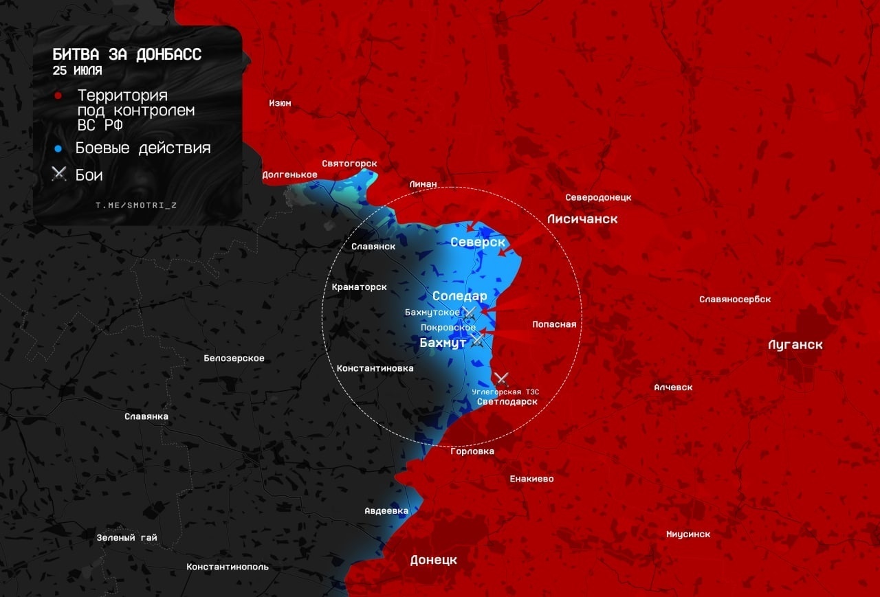 Карта освобождения донбасса