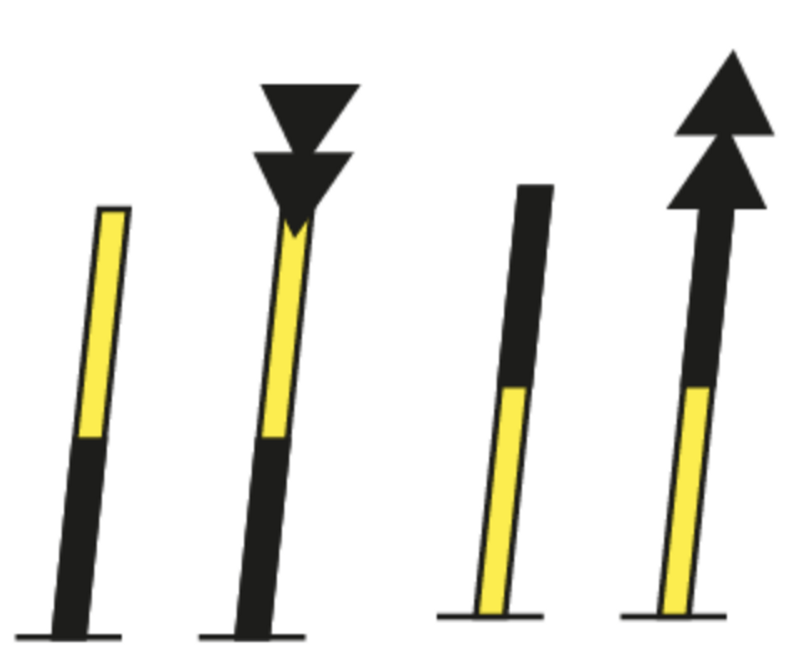 Морские знаки указывают путь цветом и формой