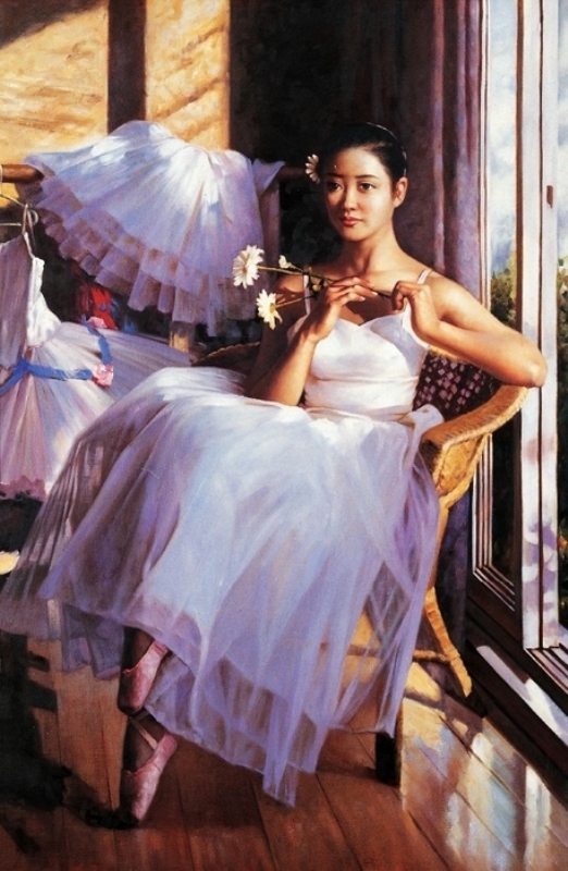 Утончённость и изящество восточных красавиц китайского художника Гуаня Дзедзю.